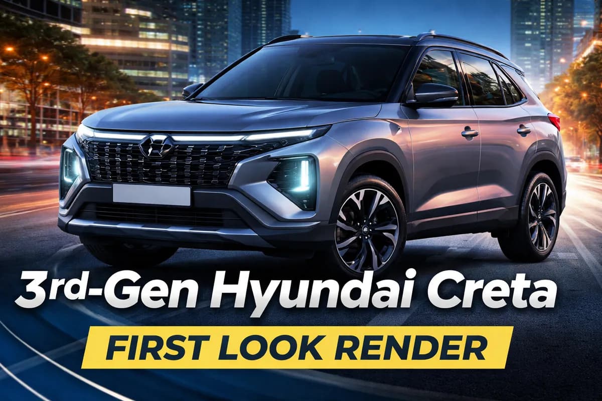 3rd-Gen Hyundai Creta Render Revealed: New Design, Features and Expected Launch