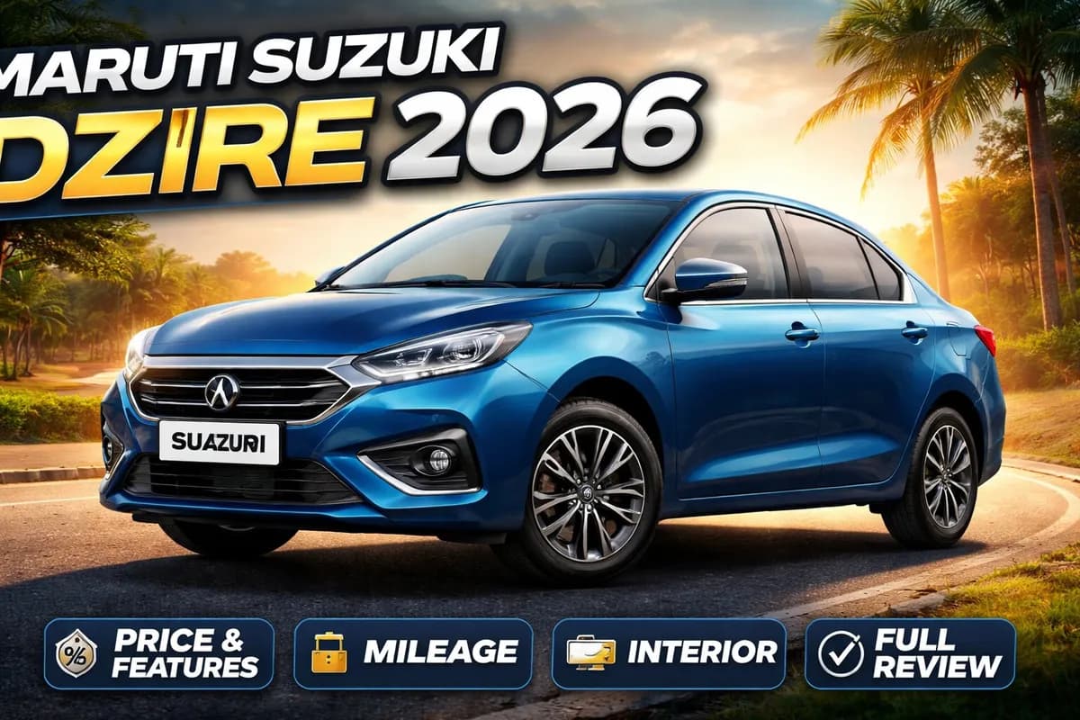Maruti Suzuki Dzire 2026 Review – Price, Mileage, Features & Specifications in India